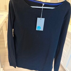 Boden Women's Black Long Sleeve Tee NWT